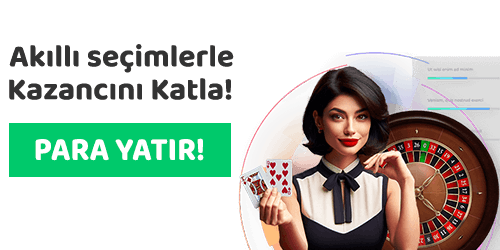 rulet ve iskambil kağıdı tutan kadın yer alan casino deneme bonusu afişi